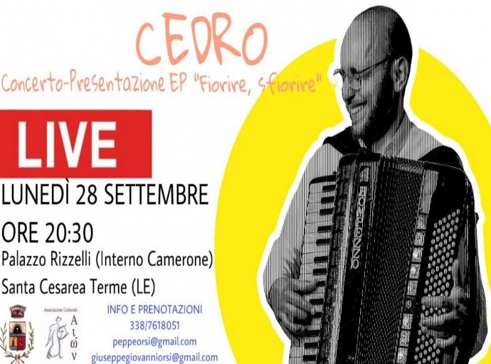Cedro presenta la sua ultima opera, in concerto